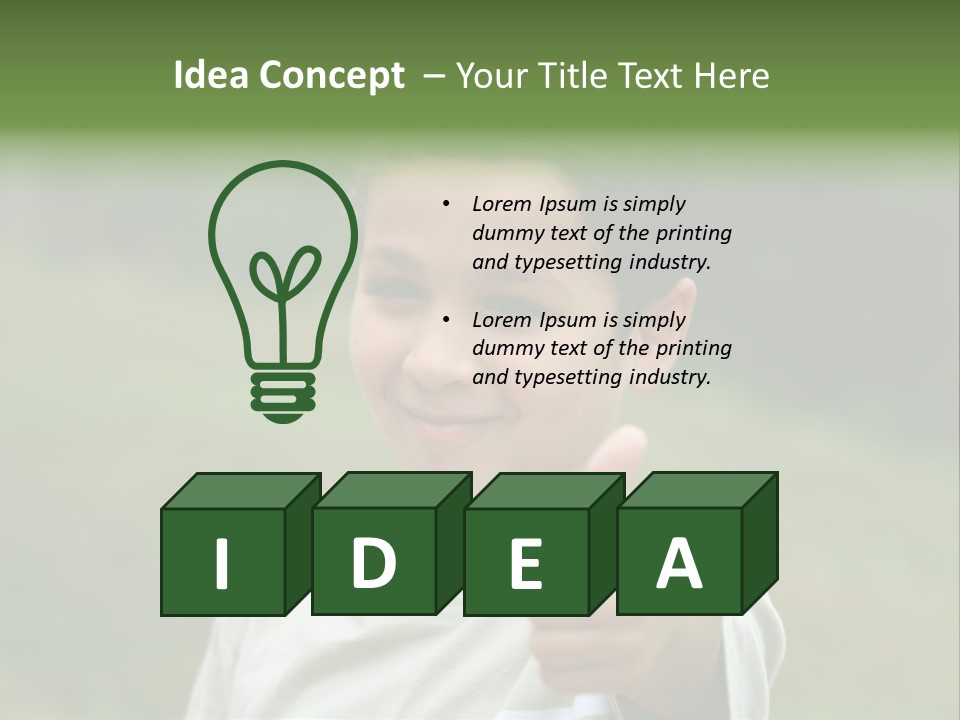 Young Boy Outside PowerPoint Template