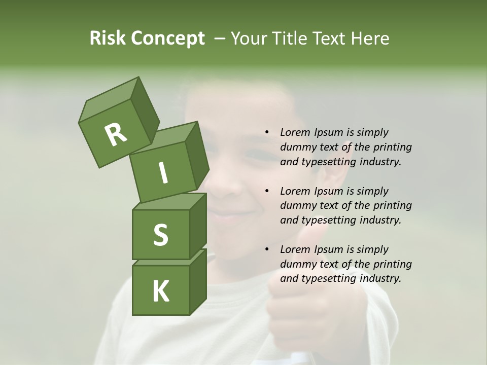 Young Boy Outside PowerPoint Template