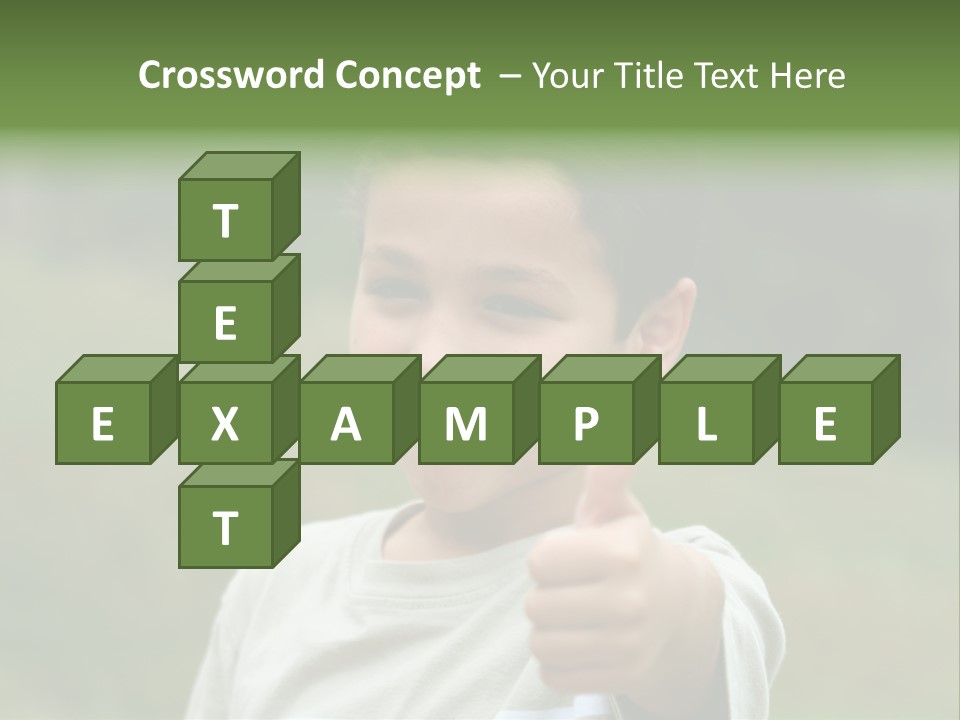 Young Boy Outside PowerPoint Template