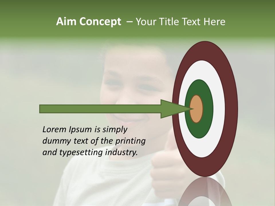 Young Boy Outside PowerPoint Template