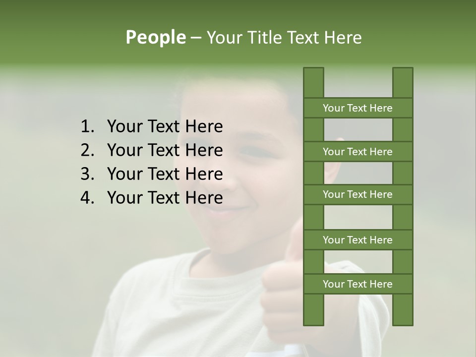 Young Boy Outside PowerPoint Template