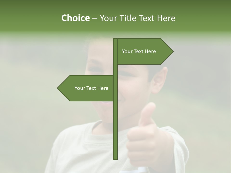 Young Boy Outside PowerPoint Template