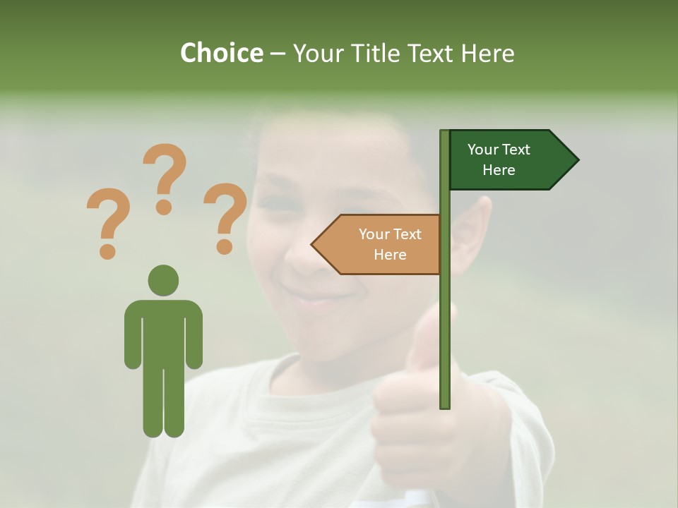Young Boy Outside PowerPoint Template