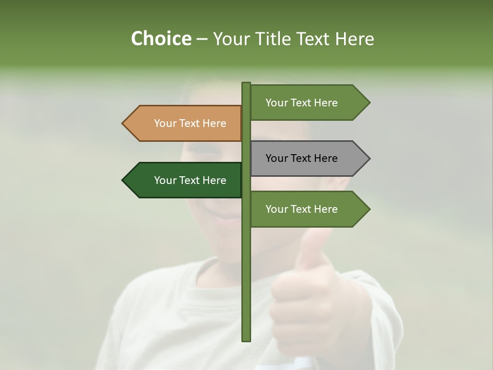 Young Boy Outside PowerPoint Template