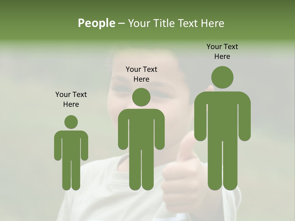 Young Boy Outside PowerPoint Template