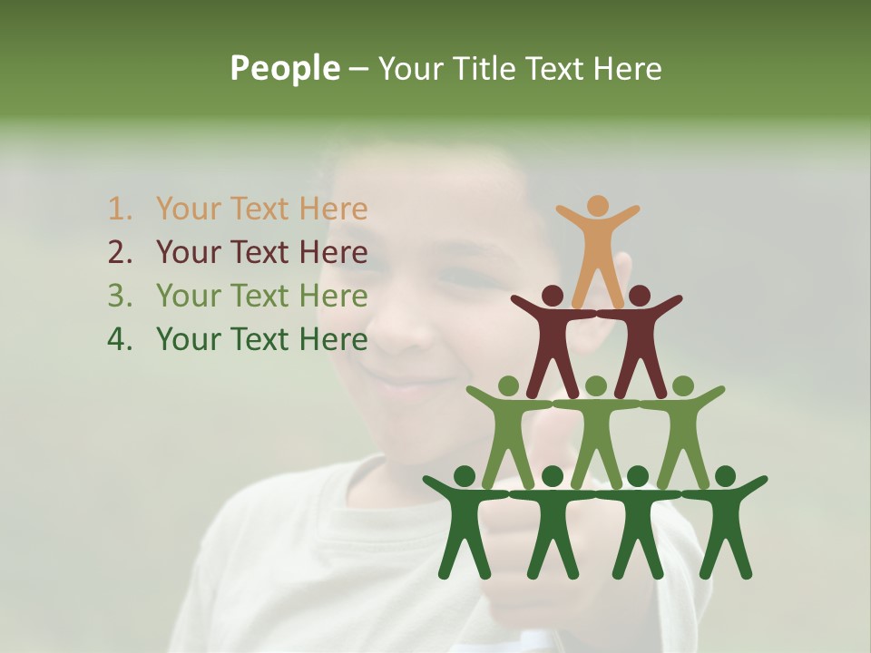 Young Boy Outside PowerPoint Template