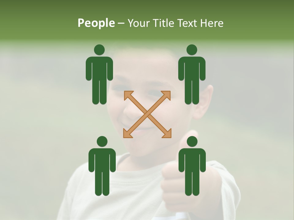 Young Boy Outside PowerPoint Template