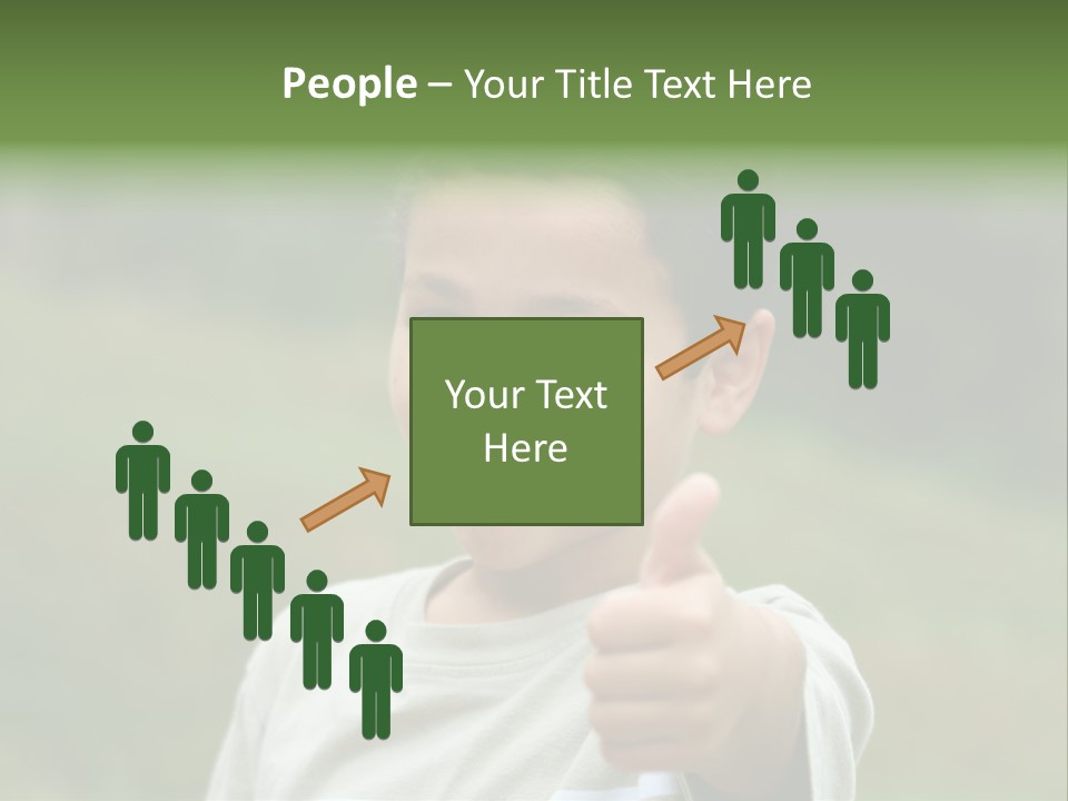 Young Boy Outside PowerPoint Template