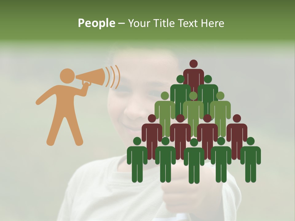 Young Boy Outside PowerPoint Template