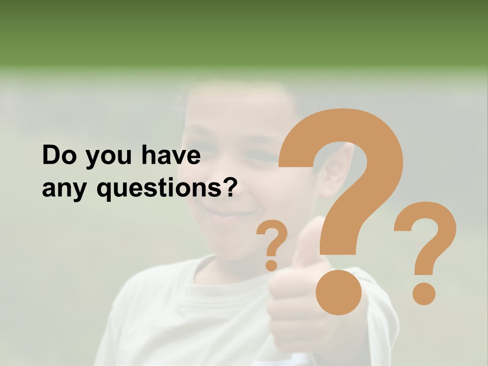 Young Boy Outside PowerPoint Template