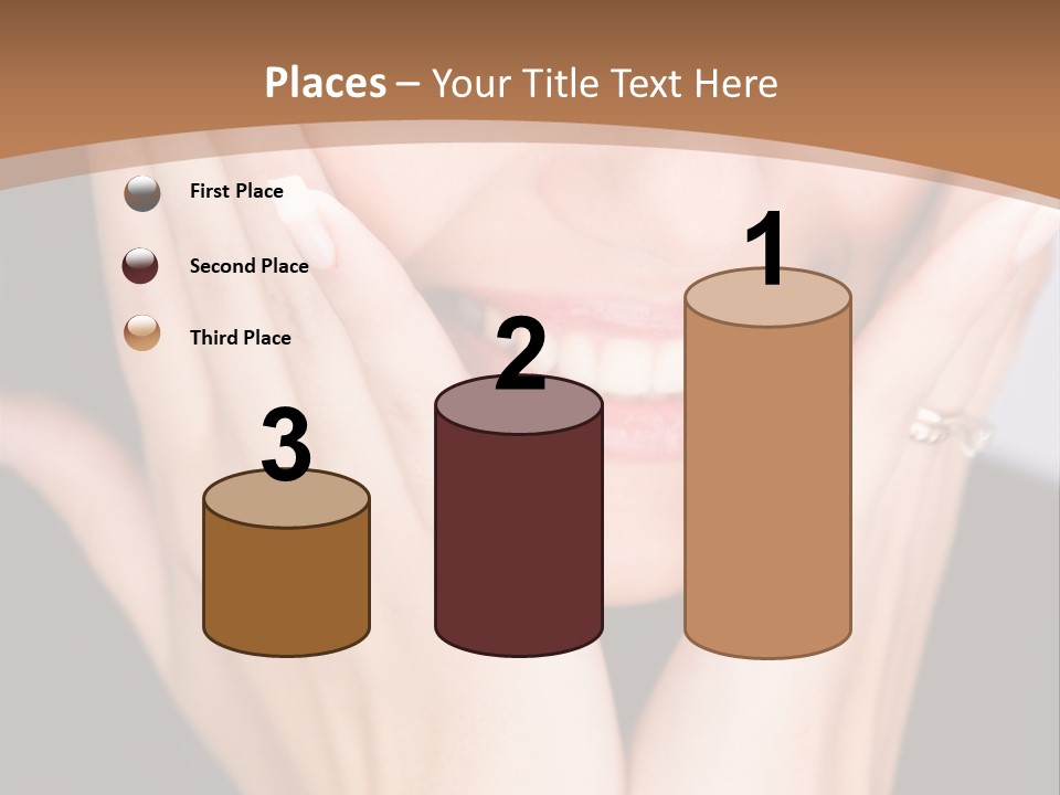 Portrait Of A Woman In Studio PowerPoint Template