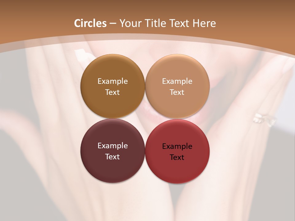 Portrait Of A Woman In Studio PowerPoint Template