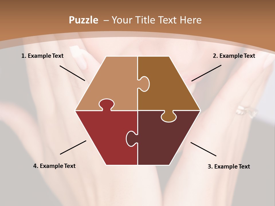 Portrait Of A Woman In Studio PowerPoint Template