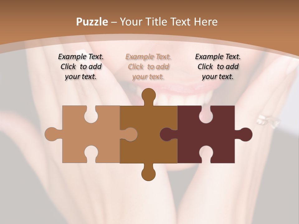 Portrait Of A Woman In Studio PowerPoint Template