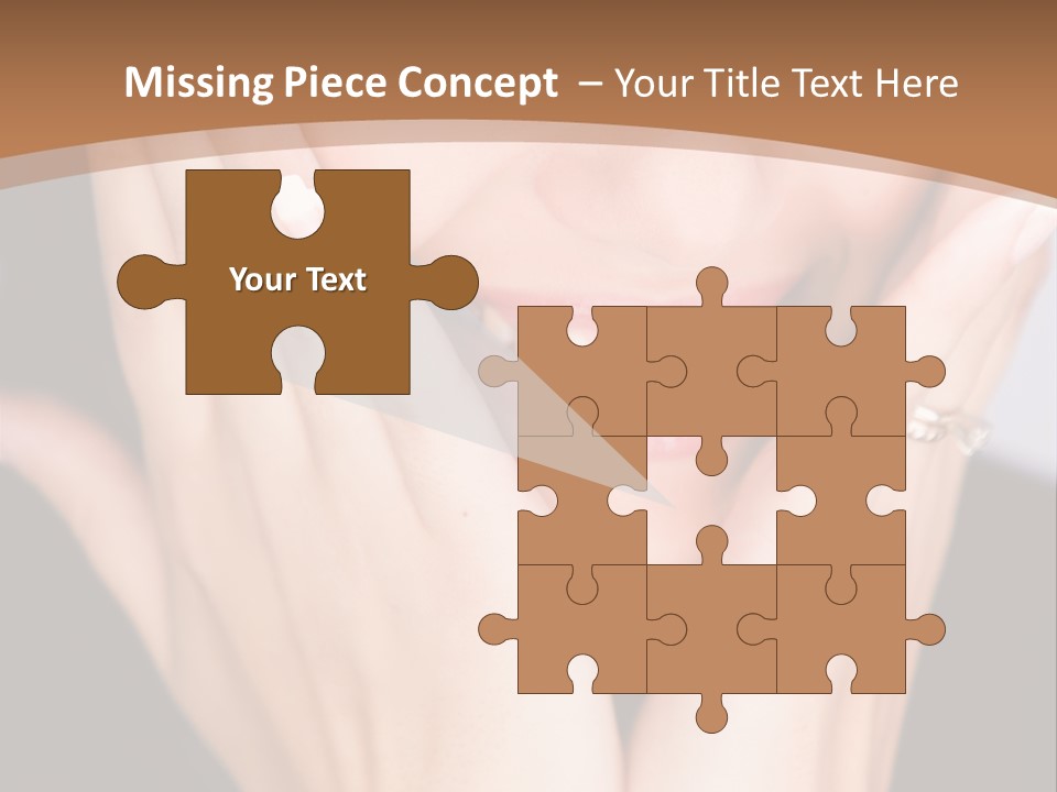 Portrait Of A Woman In Studio PowerPoint Template