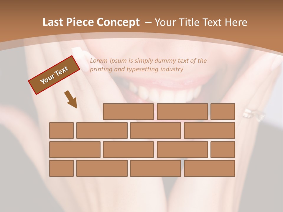 Portrait Of A Woman In Studio PowerPoint Template