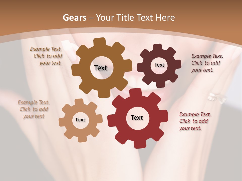 Portrait Of A Woman In Studio PowerPoint Template