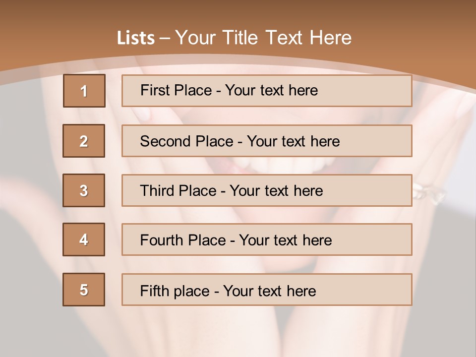 Portrait Of A Woman In Studio PowerPoint Template