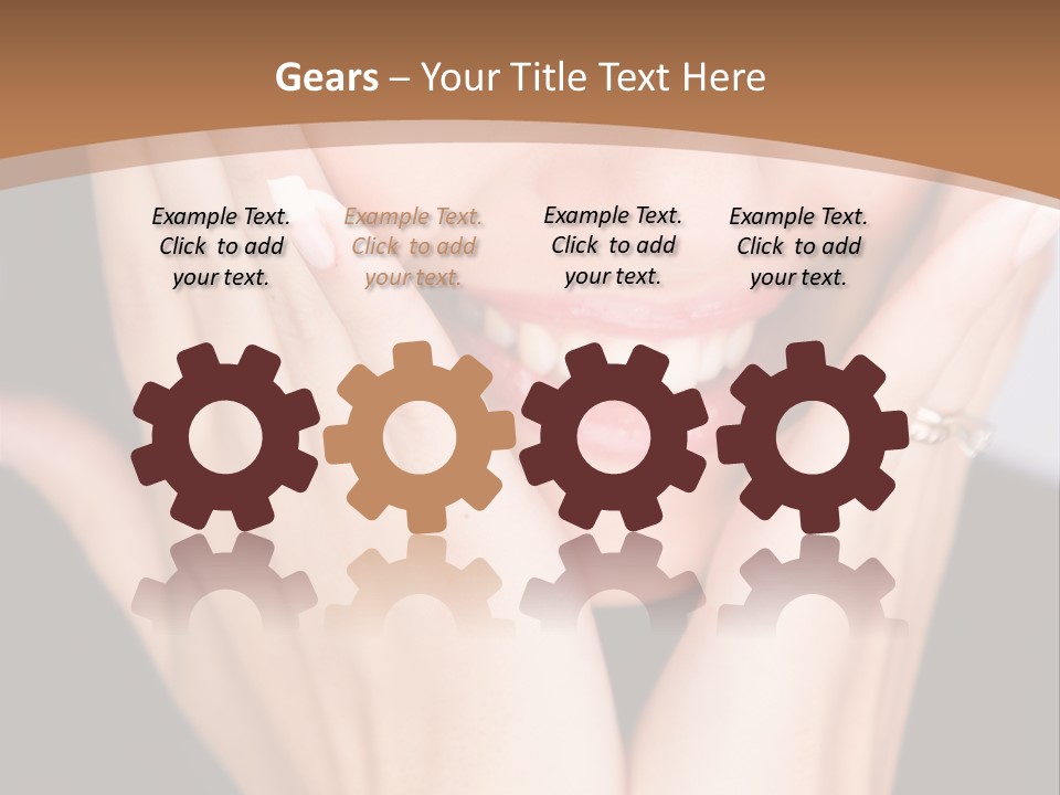 Portrait Of A Woman In Studio PowerPoint Template