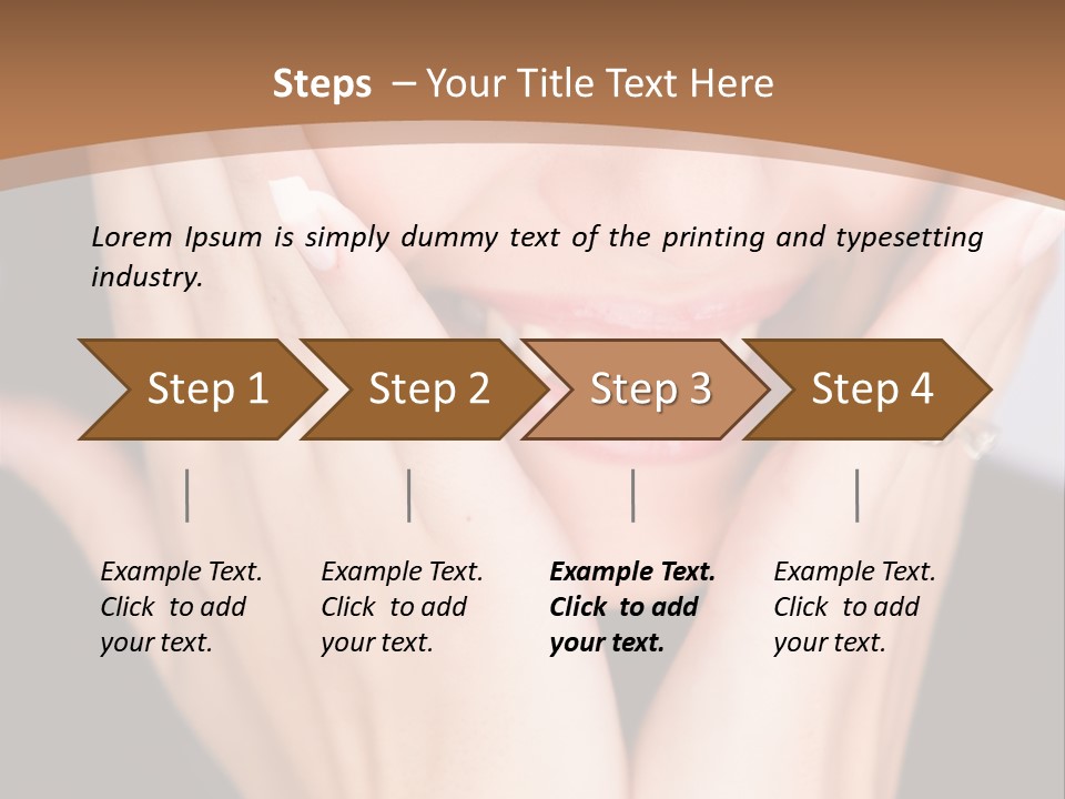 Portrait Of A Woman In Studio PowerPoint Template