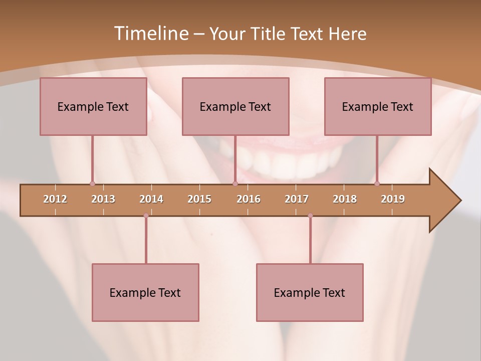 Portrait Of A Woman In Studio PowerPoint Template