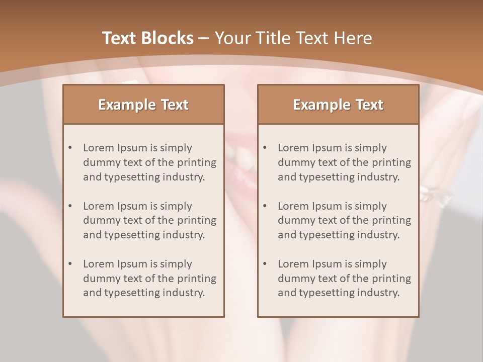 Portrait Of A Woman In Studio PowerPoint Template