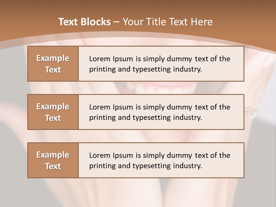 Portrait Of A Woman In Studio PowerPoint Template