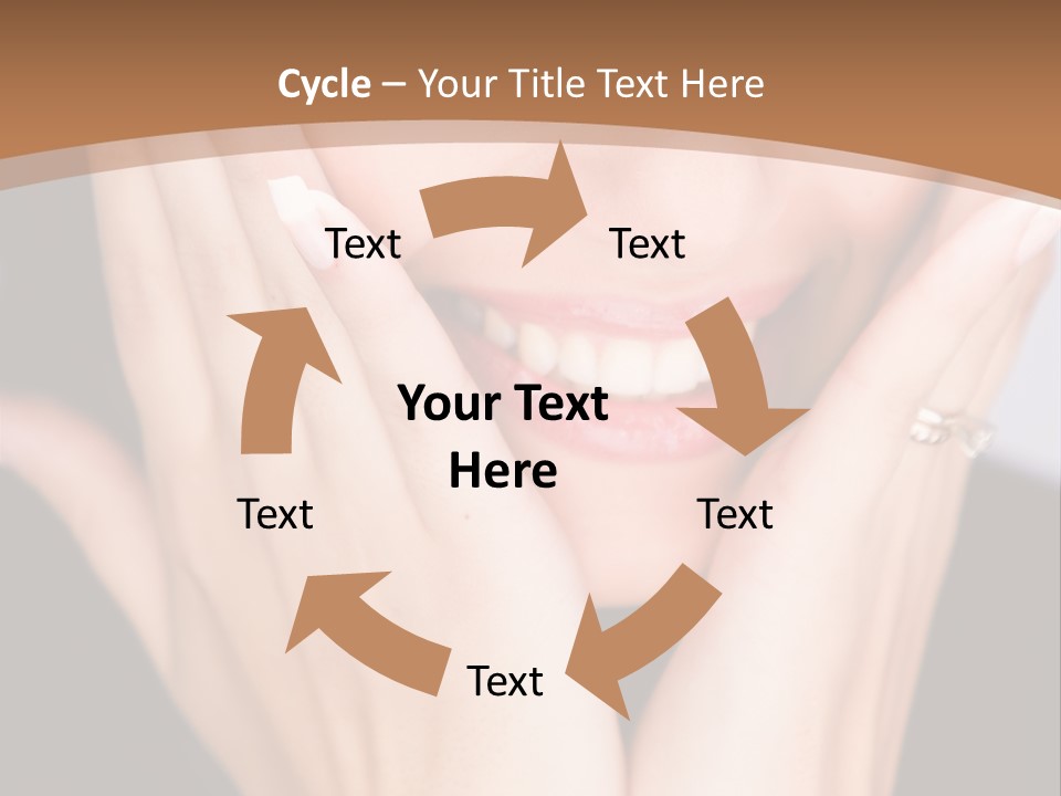 Portrait Of A Woman In Studio PowerPoint Template