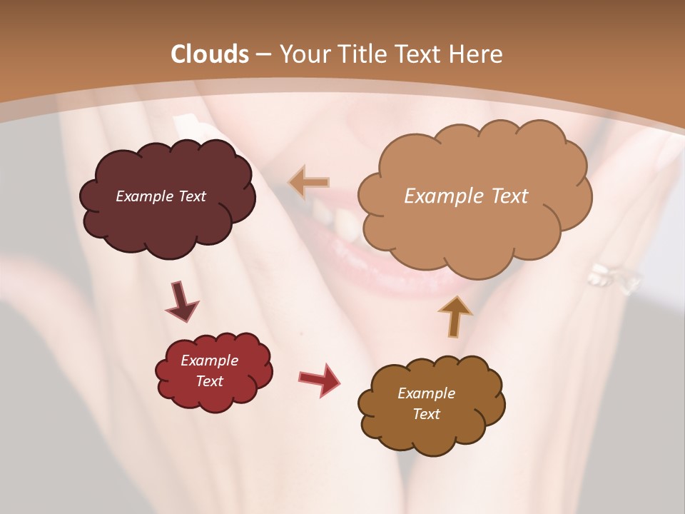 Portrait Of A Woman In Studio PowerPoint Template