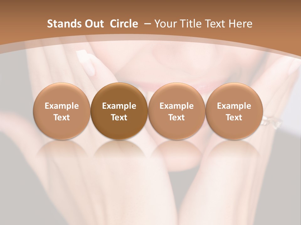 Portrait Of A Woman In Studio PowerPoint Template