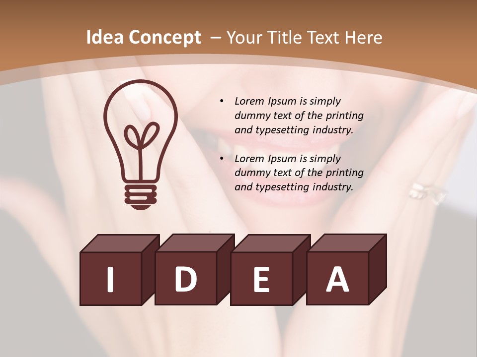 Portrait Of A Woman In Studio PowerPoint Template