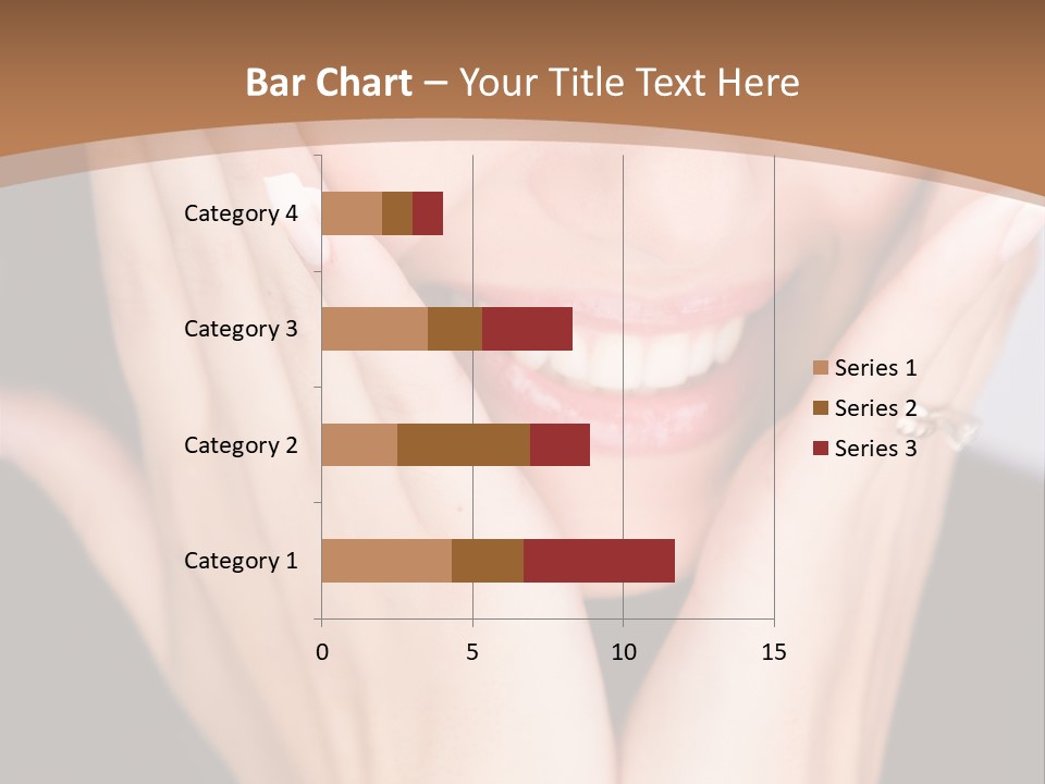 Portrait Of A Woman In Studio PowerPoint Template