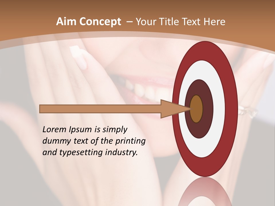 Portrait Of A Woman In Studio PowerPoint Template