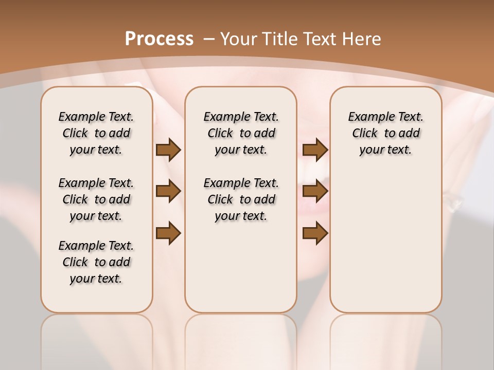 Portrait Of A Woman In Studio PowerPoint Template