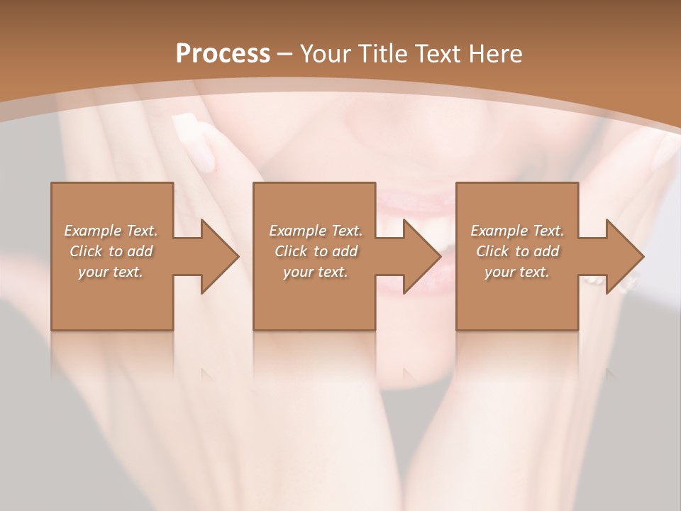 Portrait Of A Woman In Studio PowerPoint Template