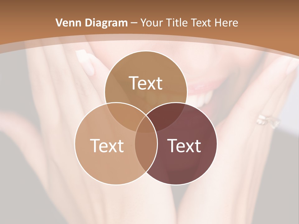 Portrait Of A Woman In Studio PowerPoint Template