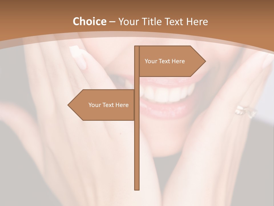 Portrait Of A Woman In Studio PowerPoint Template