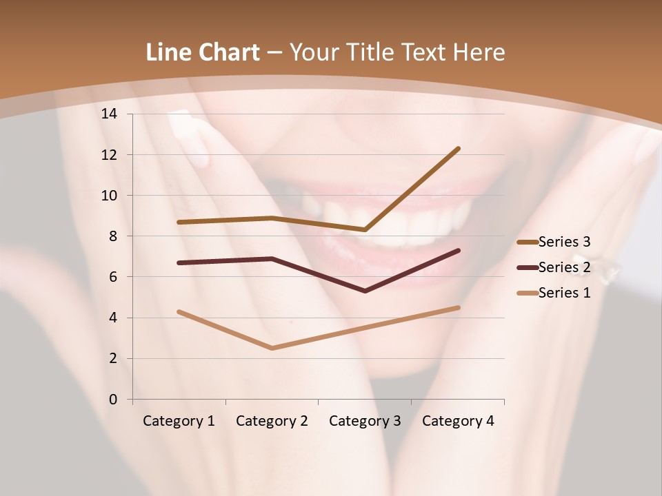 Portrait Of A Woman In Studio PowerPoint Template