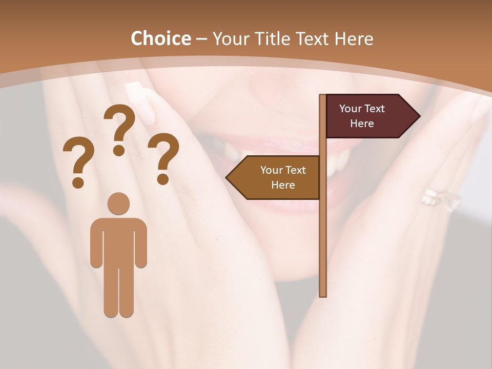 Portrait Of A Woman In Studio PowerPoint Template