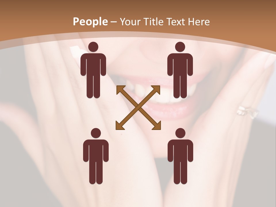 Portrait Of A Woman In Studio PowerPoint Template