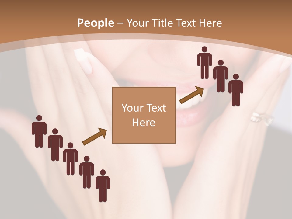 Portrait Of A Woman In Studio PowerPoint Template