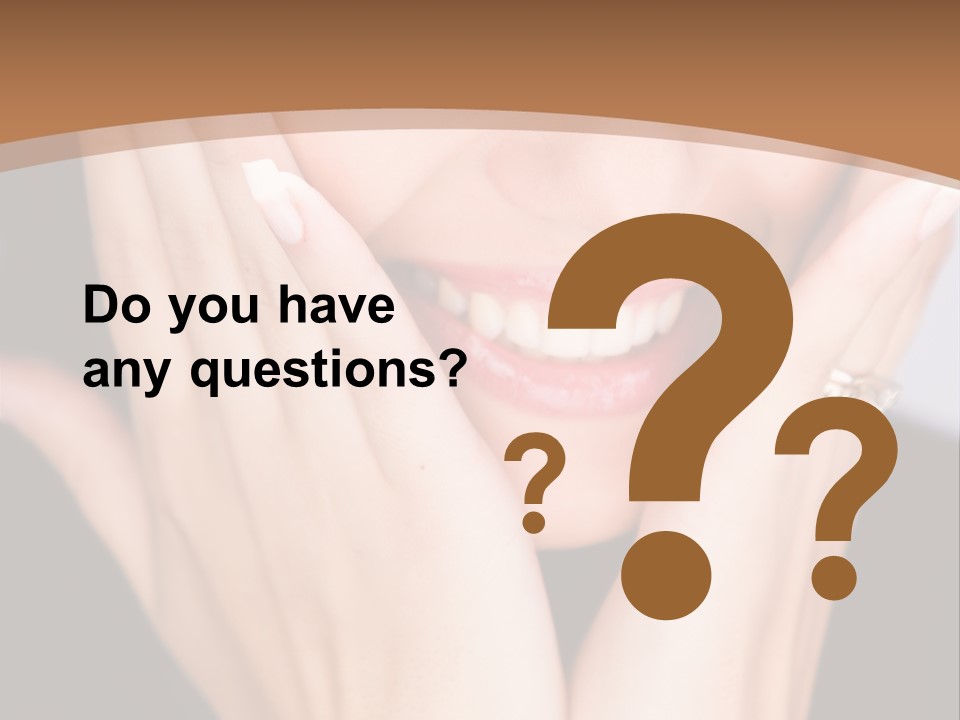 Portrait Of A Woman In Studio PowerPoint Template