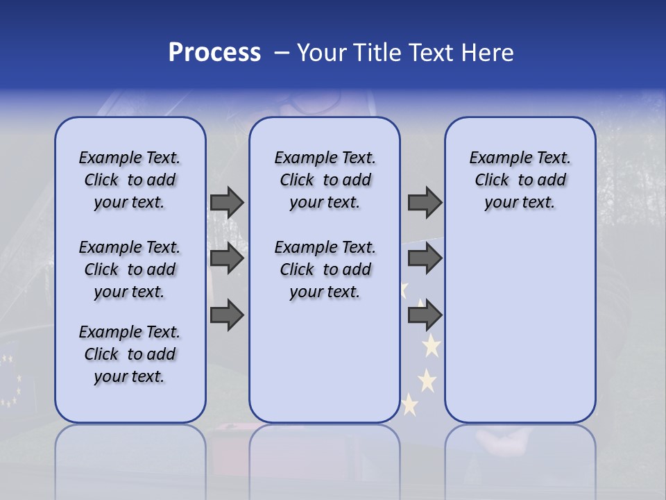 A Man Holding A Blue Box With A European Flag On It PowerPoint Template
