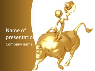 Bull Market Ride PowerPoint Template