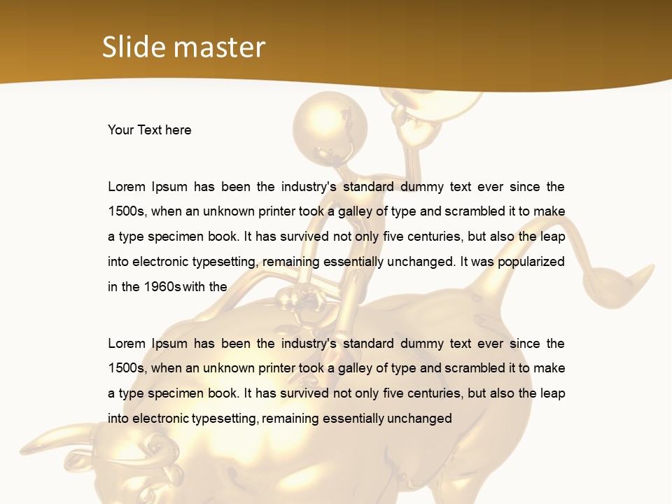 Bull Market Ride PowerPoint Template