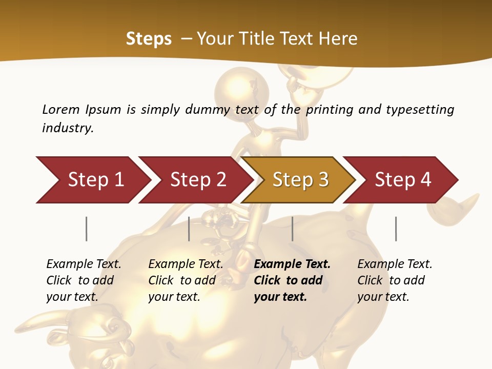 Bull Market Ride PowerPoint Template