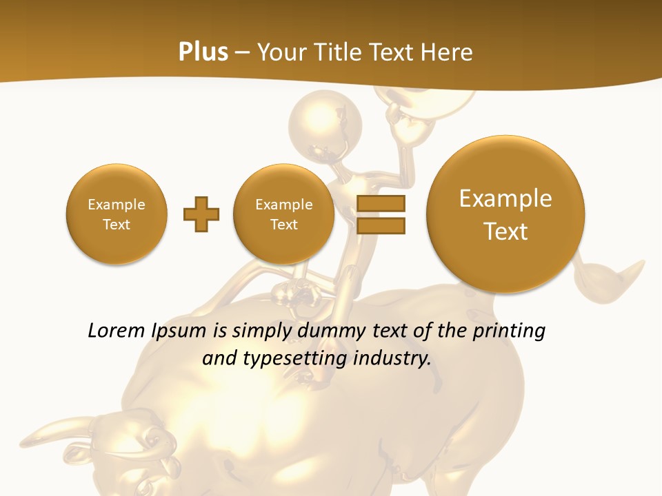 Bull Market Ride PowerPoint Template