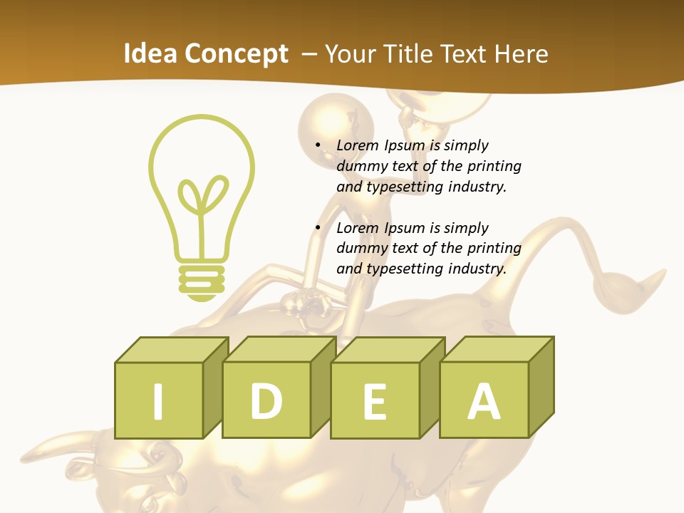 Bull Market Ride PowerPoint Template