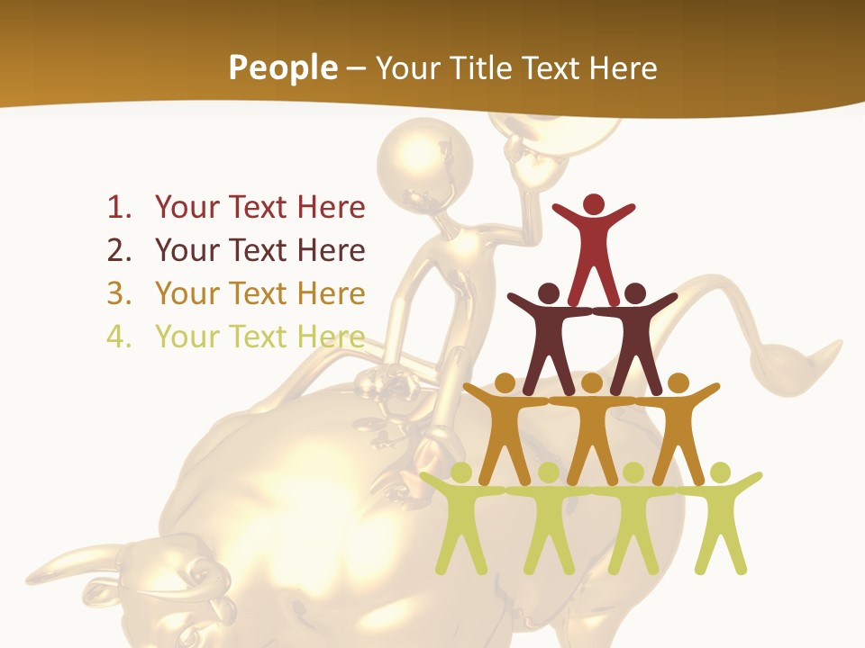 Bull Market Ride PowerPoint Template