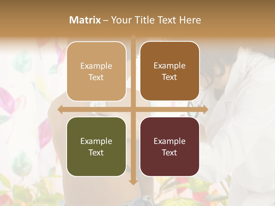 Young And Cute Female Doctor Visiting With A Stethoscope A Little Boy PowerPoint Template